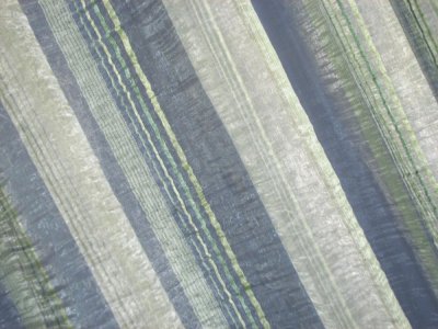 FIRANA W PIONOWE PASY Z ORGANTYNY KRESZOWANEJ ~ "GREEN STRIPS" ~ 290