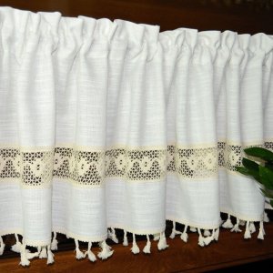 zazdrostka boho o lnianym splocie z chwostami