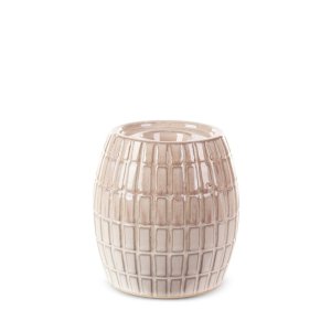 KLASYCZNY BEŻOWY ŚWIECZNIK DEKORACYJNY ~ ELEGANCKI ŚWIECZNIK CERAMICZNY ~ EDNA-02
