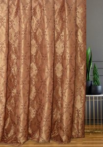 Pałacowe zasłony ze sztucznego jedwabiu - zasłony w ornamenty Italissima - "GRANADA ORANGE" - 295