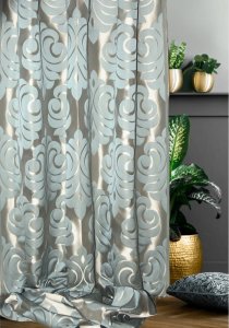 Eleganckie zasłony w ornamenty do salonu glamour - zasłony premium - "Ferro" - 140 - kupon 0,70m