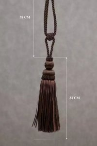 PODPIĘCIE DO ZASŁON - SZNUR DEKORACYJNY Z CHWOSTEM ~ SC/959 ~ BRĄZ