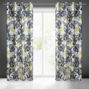 GOTOWE ZASŁONY ZACIEMNIAJĄCE NA PRZELOTKACH W LIŚCIE NELLY ~ nr 1809 ~ 1,40m x 2,50m