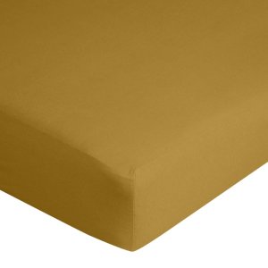 PRZEŚCIERADŁO JERSEY Z GUMKĄ ~ JERSEY 3 ~ MUSZTARDA ~ 90x200
