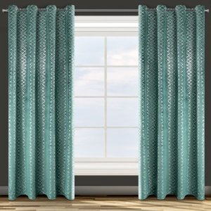 GOTOWE ZASŁONY W STYLU GLAMOUR NA PRZELOTKACH Z WELURU MOLY ~ nr 1618 ~ 1,40m x 2,50m