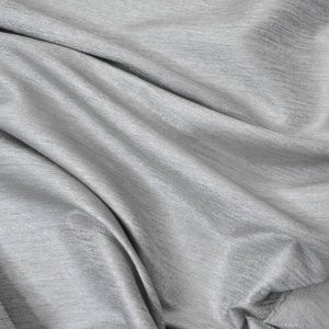 Nowoczesna tkanina zasłonowa na metry z eleganckim połyskiem - "Fiba Texture" srebro - 140