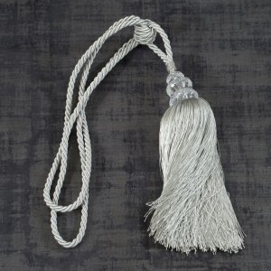 ELEGANCKI CHWOST DO PODPIĘCIA ZASŁON - CHWOST Z KRYSZTAŁAMI ~ SC/LILY ~ SREBRO