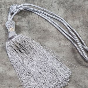 PODPIĘCIE DO ZASŁON W STYLU GLAMOUR ~ CHWOST DO ZASŁON Z CYRKONIAMI ~ SC/SUSANE ~ SREBRO