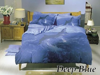 POŚCIEL TAC ~ 200x220 4cz ~ LINIA RANFORCE - DEEP BLUE