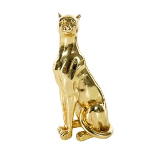 ZŁOTY TYGRYS FIGURKA DEKORACYJNA W STYLU GLAMOUR ~ ORIENTALNA FIGURKA DEKORACYJNA ~ FEMI/FIG/06