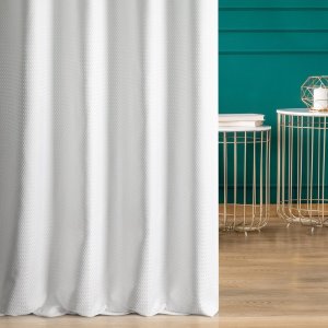 Tkanina zasłonowa na nowoczesne zasłony do salonu Pierre Cardin - "Verdi" biel - 140