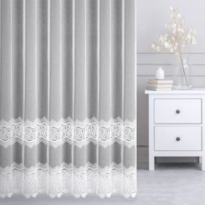 Elegancka firana na bambusie z gipiurą MUSSA