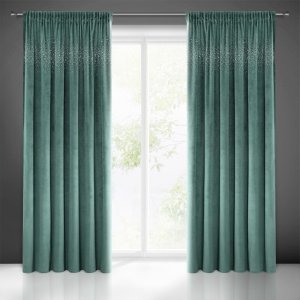GOTOWE ZASŁONY W STYLU GLAMOUR NA TAŚMIE Z WELURU AURORA ~ nr 43 ~ 1,40m x 2,70m