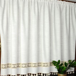 firanka do kuchni 160 cm na tunel z kryzą