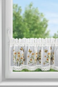 Gotowe zazdrostki w żonkile - wiosenne zazdrostki do okna - Flora - 30x150