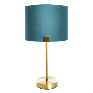 NOWOCZESNA LAMPA DEKORACYJNA ~ ZŁOTO TURKUSOWA LAMPA STOJĄCA ~ EZRA-04