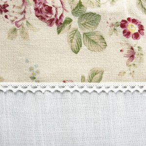 SZARFA Z PLISĄ W KWIATY ~ PROSTOKĄTNA ~ MOLLY ~ BIEL + MIX ~ 40x140