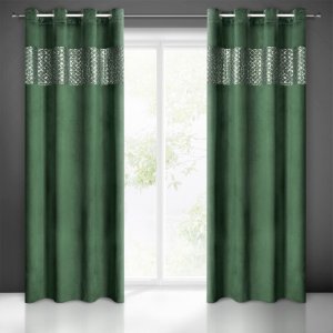 EKSKLUZYWNE GOTOWE ZASŁONY NA PRZELOTKACH Z WELURU MARGOT ~ nr 713 ~ 1,40m x 2,50m