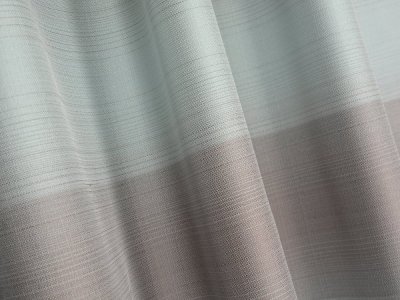 Tkanina na zasłony w szerokie pasy - "Mint" mięta + kakao - 150
