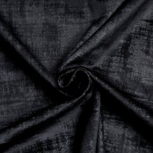 Czarne zasłony z weluru - nowoczesne zasłony do salonu - "ONYX" - 150