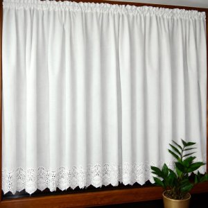 zazdrostka SOLA 130 cm śmietankowa z koronką