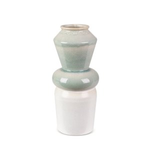 KREMOWO MIĘTOWY WAZON ~ FIKUŚNY WAZON W STYL BOHO ~ OZDOBNY WAZON CERAMICZNY ~ LIANA8