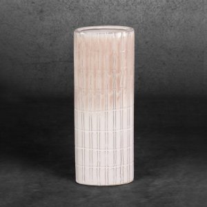 KLASYCZNY BEŻOWY WAZON DEKORACYJNY ~ WYSOKI WAZON CERAMICZNY ~ EDNA-07