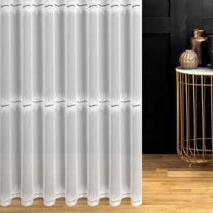 nowoczesna firana bambusowa bez prasowania biel FLEXA