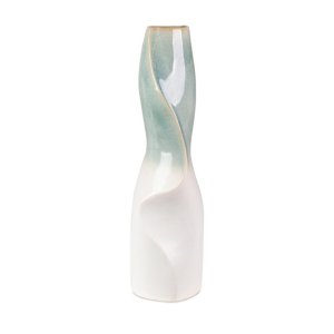KREMOWO MIĘTOWY WAZON ~ FIKUŚNY WAZON W STYL BOHO ~ OZDOBNY WAZON CERAMICZNY ~ LIANA1
