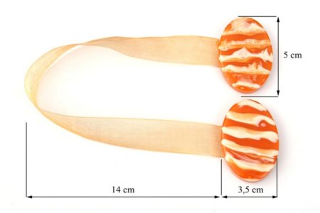 MAGNES DO FIRAN I ZASŁON ~ UPINACZ DEKORACYJNY Z MAGNESEM ~ M/20 ~ MIÓD ~ 2 SZT