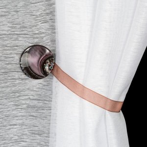 Magnes do firan i zasłon - Upinacz dekoracyjny z magnesem - M/109 - brąz