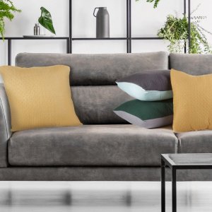 POSZEWKA DEKORACYJNA ~ BONI ~ 40x40 /x2 ~ STAL + RÓŻ ~ KPL 2 szt