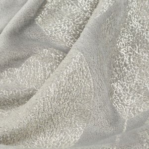 NOWOCZESNY KOC Z PLUSZU ~ GINKO2 ~ SREBRO ~ 150x200