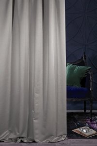 Eleganckie zasłony do salonu z kolekcji premium - "Rafael" popielato szary - 140