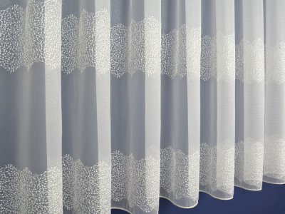 ELEGANCKA I NOWOCZESNA FIRANA HAFTOWANA ~ KRÓTKA FIRANA ~ "LARGA" KREM ~ 200