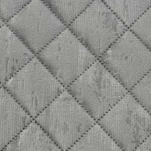 ELEGANCKA WELUROWA NARZUTA NA ŁÓŻKO LUB KANAPĘ ~ SREBRNA NARZUTA Z PRZECIERANYM WZOREM ~ 170x210