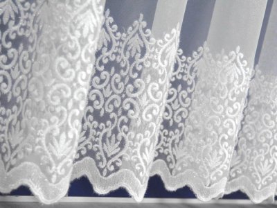 NOWOCZESNA MARKIZETO - ORGANTYNA HAFTOWANA W ORNAMENTY "VALDORO" BIEL ~ 295