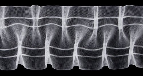 Taśma marszcząca tunelowa SMOK 20577/95 &ndash; żyłka, ozdobne krzyżyki, montaż na rurce karnisza