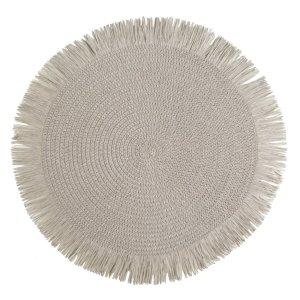 PODKŁADKA DEKORACYJNA W STYLU SKANDYNAWSKIM ~ BOHO1 ~ SREBRO ~ Ø38 ~ KPL. 6 sztuk