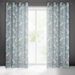 GOTOWE FIRANY NA PRZELOTKACH W KWIATY LUNA ~ nr 1799 ~ 1,40m x 2,50m