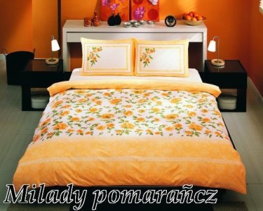 POŚCIEL TAC ~ 160x220 4cz ~ LINIA RANFORCE - MILADY POMARAŃCZ