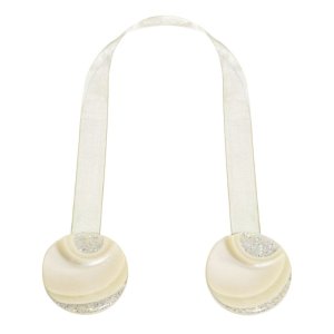 Magnes do firan i zasłon - Upinacz dekoracyjny z magnesem - M/109 - krem