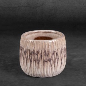 RUSTYKALNA DONICZKA DEKORACYJNA ~ CERAMICZNA DONICZKA NA KWIATY ~ ROSINA-03