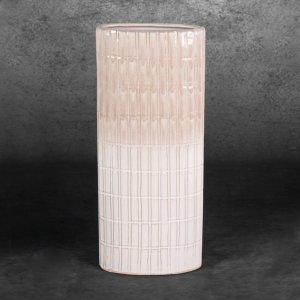 KLASYCZNY BEŻOWY WAZON DEKORACYJNY ~ WYSOKI WAZON CERAMICZNY ~ EDNA-08