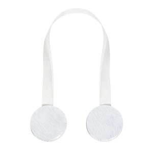 Magnes do firan i zasłon - Upinacz dekoracyjny z magnesem - M/110 - biel