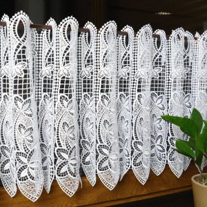 biała zazdrostka premium na rurkę karnisza