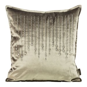 WELUROWA POSZEWKA DEKORACYJNA ~ ROYAL/1 ~ 45x45 ~ CIEMNY BEŻ