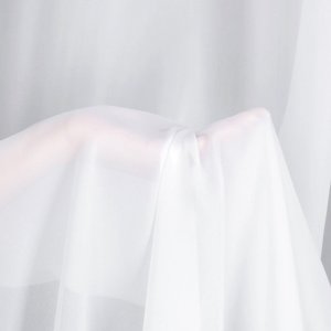Elegancka, biała firana gładka KREPA ŻORŻETA – na metry lub szyta na wymiar - 300