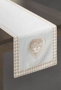 RUSTYKALNA SZARFA Z PLISĄ ~ PROSTOKĄTNA ~ BRITA ~ KREM + BEŻ ~ 40x140