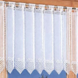 elegancka zazdrostka do kuchni 60 cm z batystu i gipiury